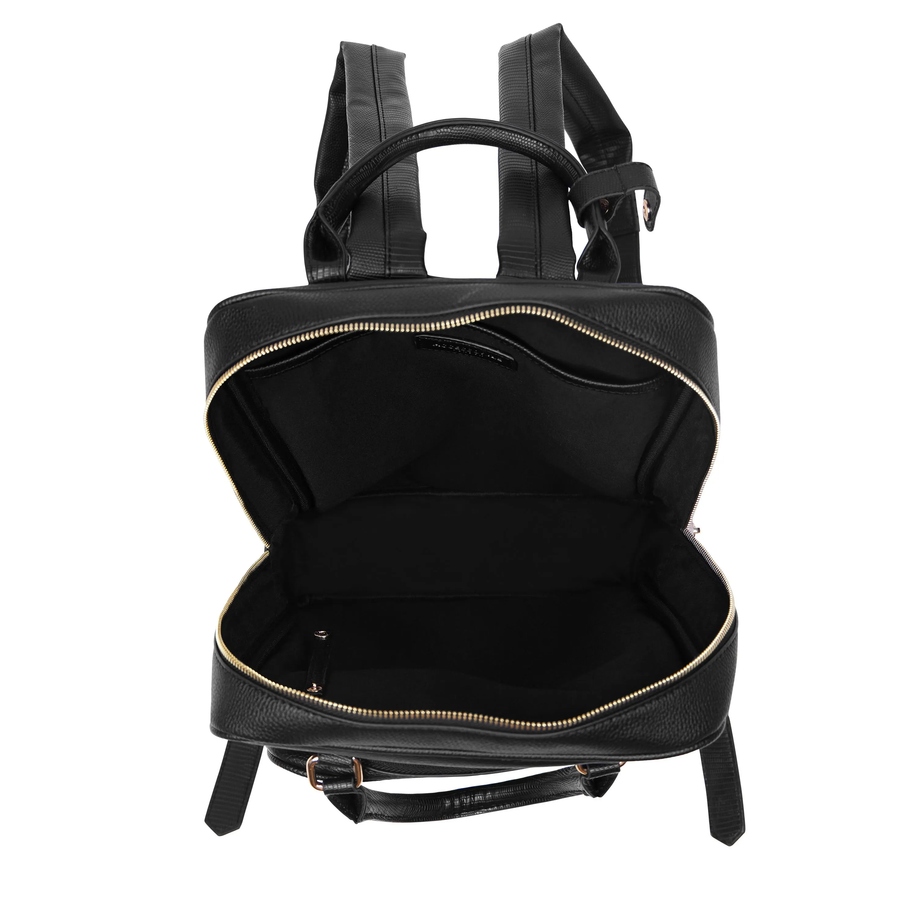 Accessorize London Women's Faux Leather Black Harrie Backpack