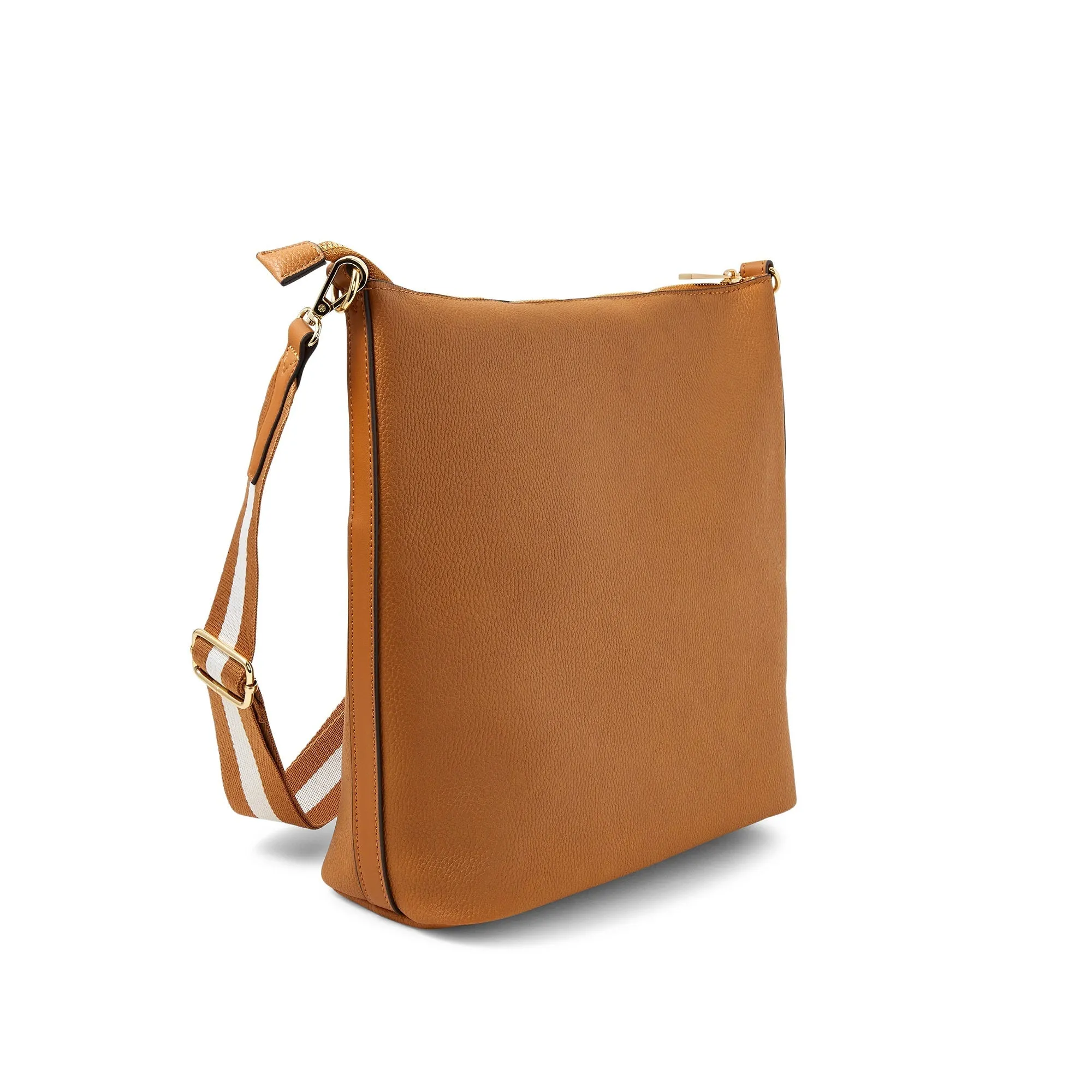 Accessorize London women's Faux Leather Tan Sasha Stitch Shoulder Sling bag