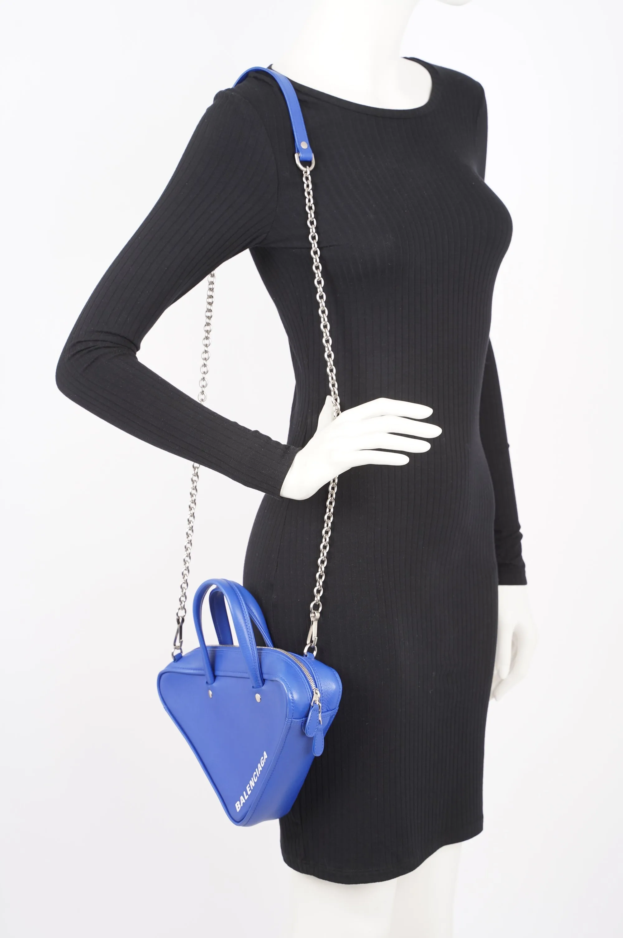Balenciaga Womens Triangle Duffle S Bag Cobalt Blue