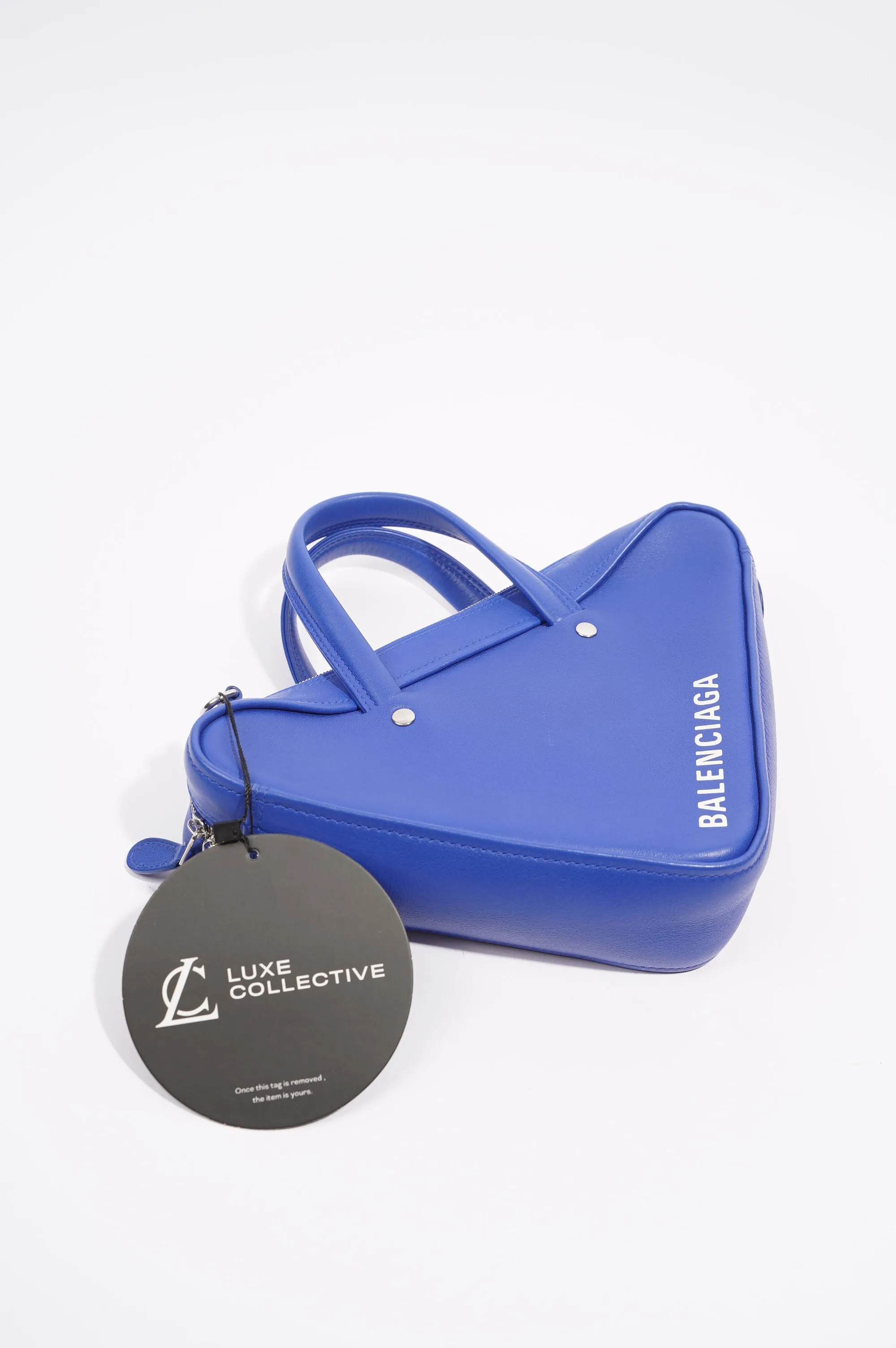 Balenciaga Womens Triangle Duffle S Bag Cobalt Blue