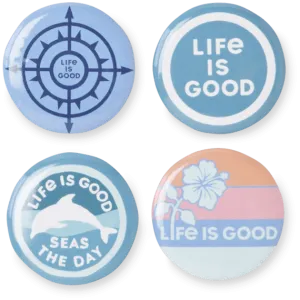 Beach Button 4-Pins Pack