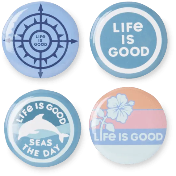 Beach Button 4-Pins Pack