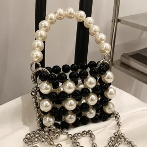 Big Pearl Unique Handmade Pearl Bead Bag
