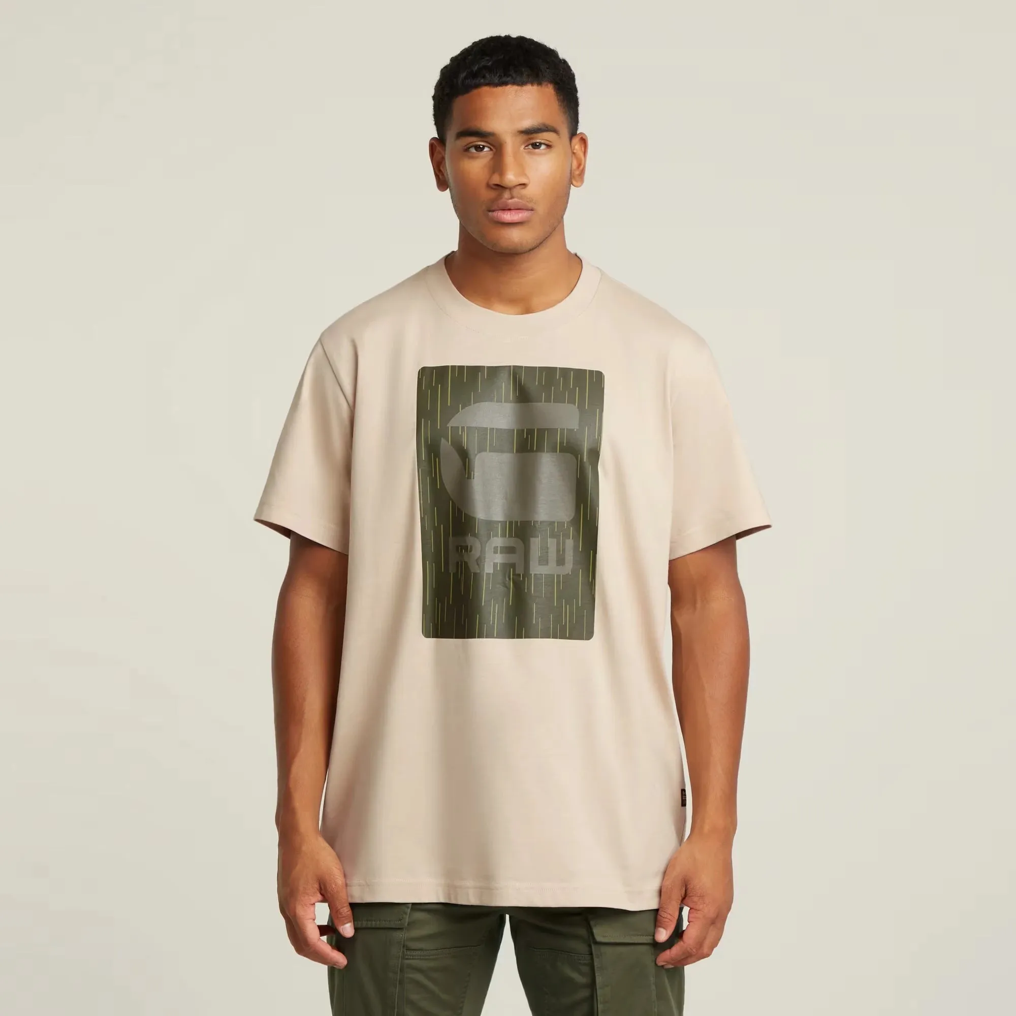 Burger Box Rain Loose T-Shirt (Beige) - D26478-C336-1214