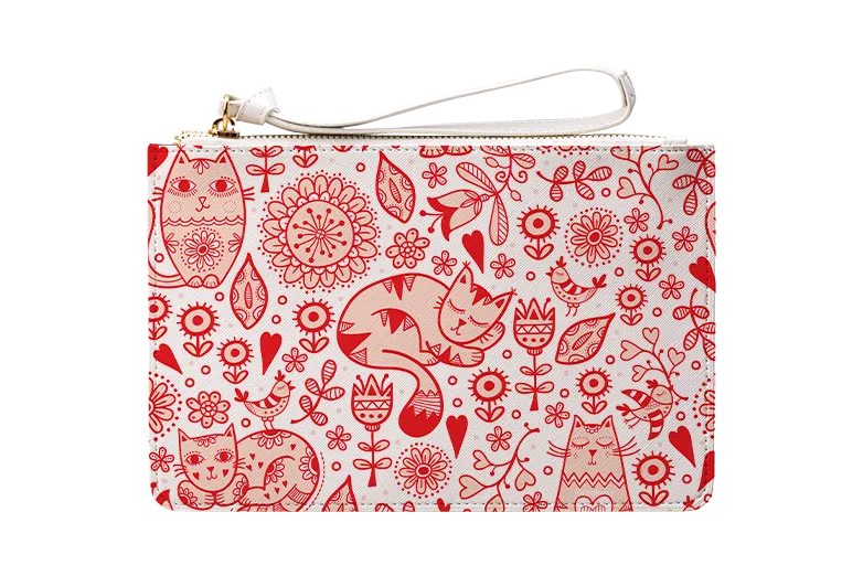 Cat Pattern Red By Suzy Taylor