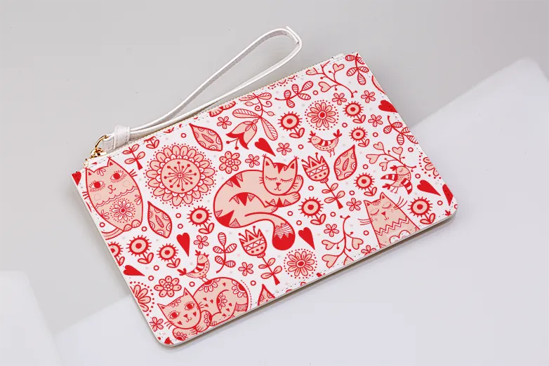 Cat Pattern Red By Suzy Taylor