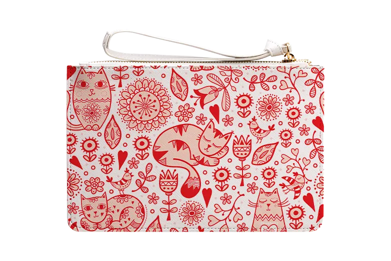 Cat Pattern Red By Suzy Taylor