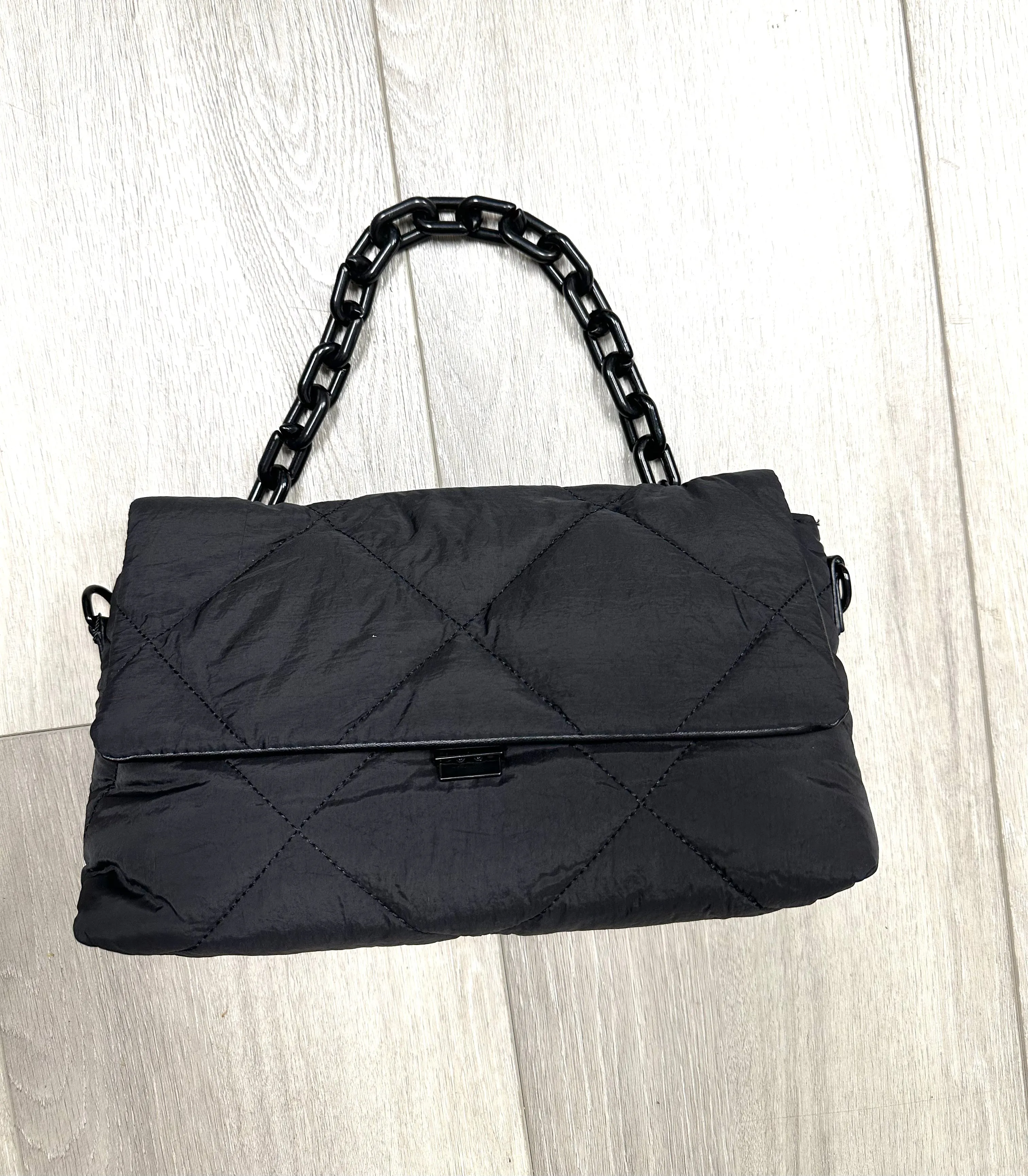 Chain Detail Crossbody with Decorative Scarf