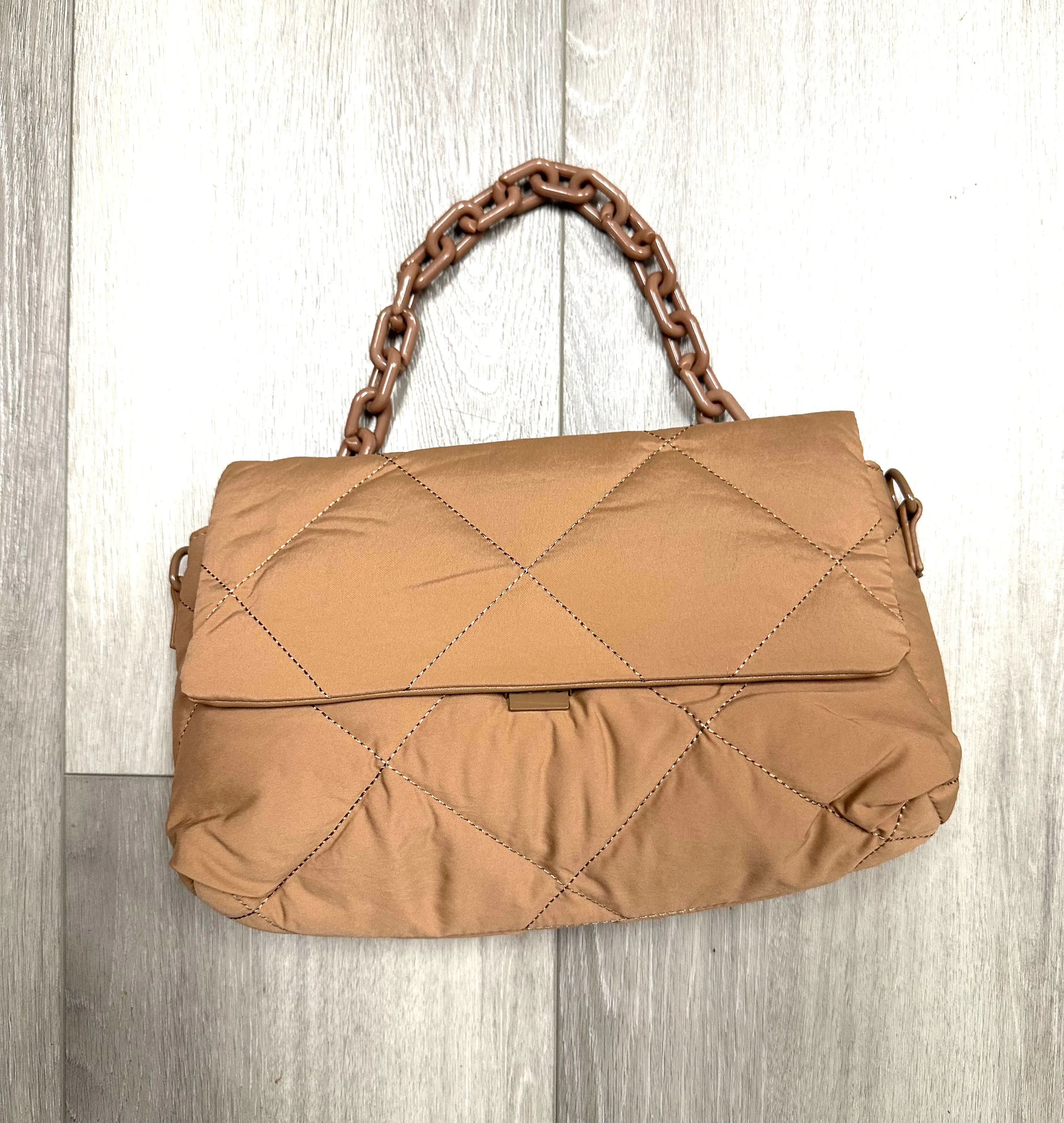 Chain Detail Crossbody with Decorative Scarf
