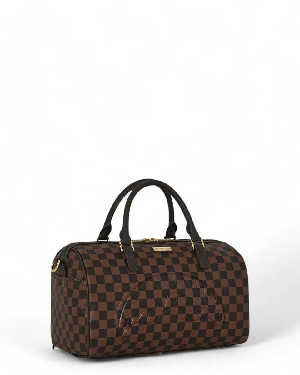 core emboss check mini duffle sprayground