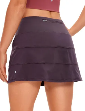 CRZ YOGA Women's Lightweight High Waisted Tennis Skirts A Line Athletic Workout Running Sports Golf Skorts with Pockets