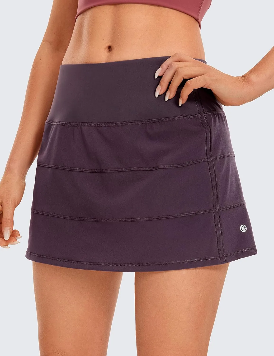 CRZ YOGA Women's Lightweight High Waisted Tennis Skirts A Line Athletic Workout Running Sports Golf Skorts with Pockets