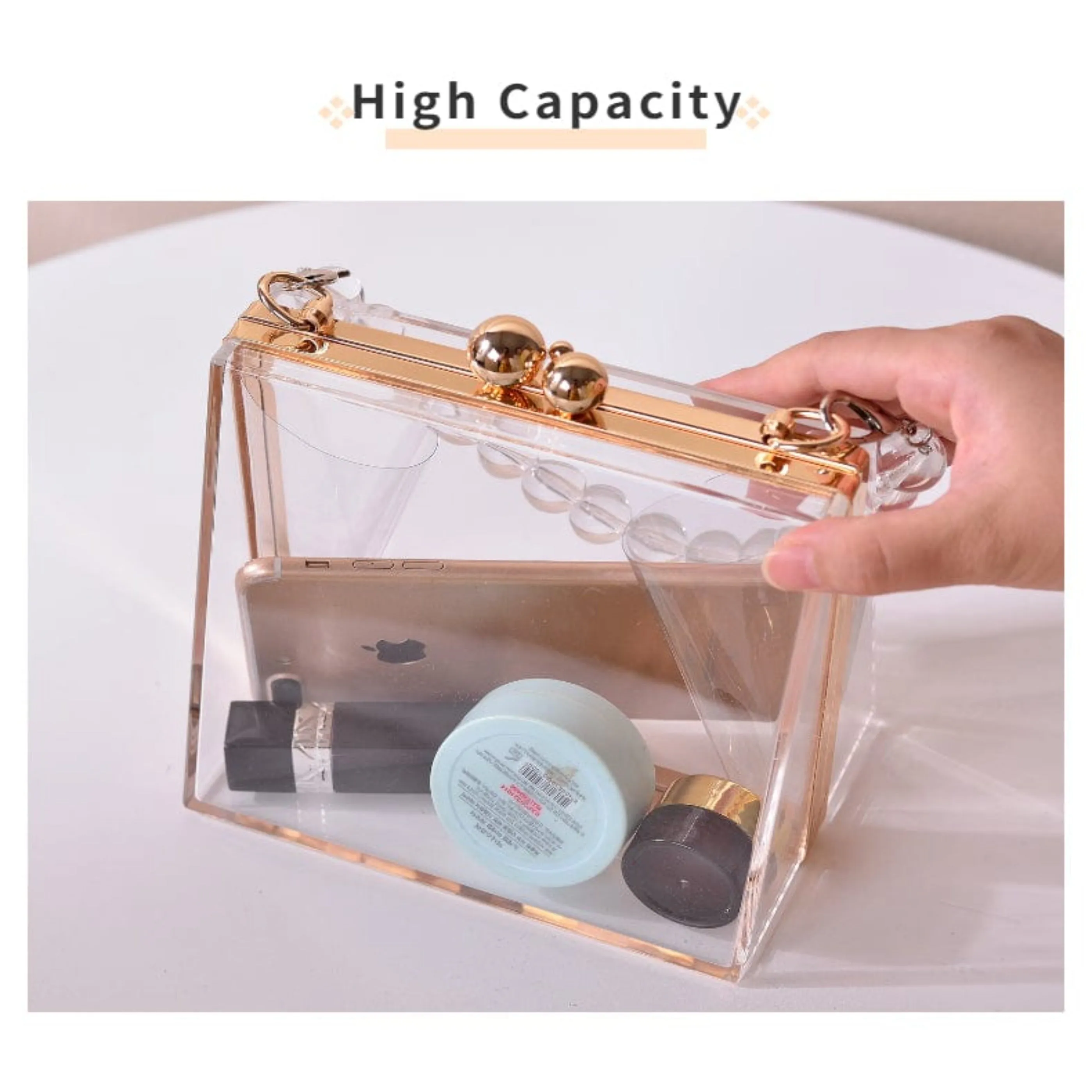 Designer Transparent Evening Clutch Purse