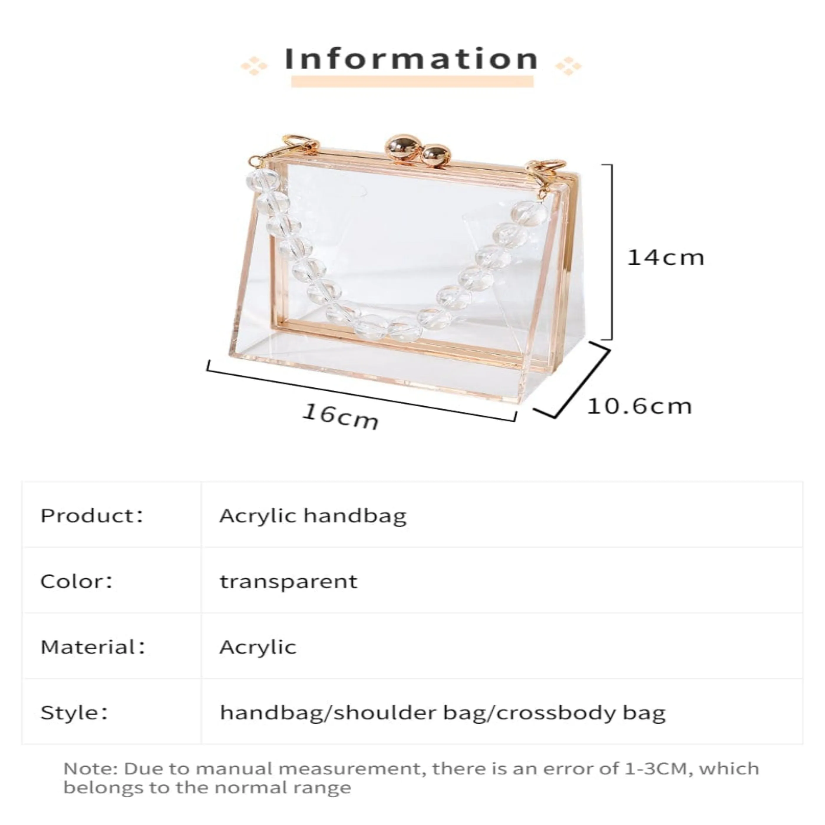Designer Transparent Evening Clutch Purse
