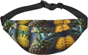 Fruit Pineapple Adjustable Belt Hip Bum Bag Fashion Water Resistant Hiking Waist Bag for Traveling Casual Running Hiking Cycling