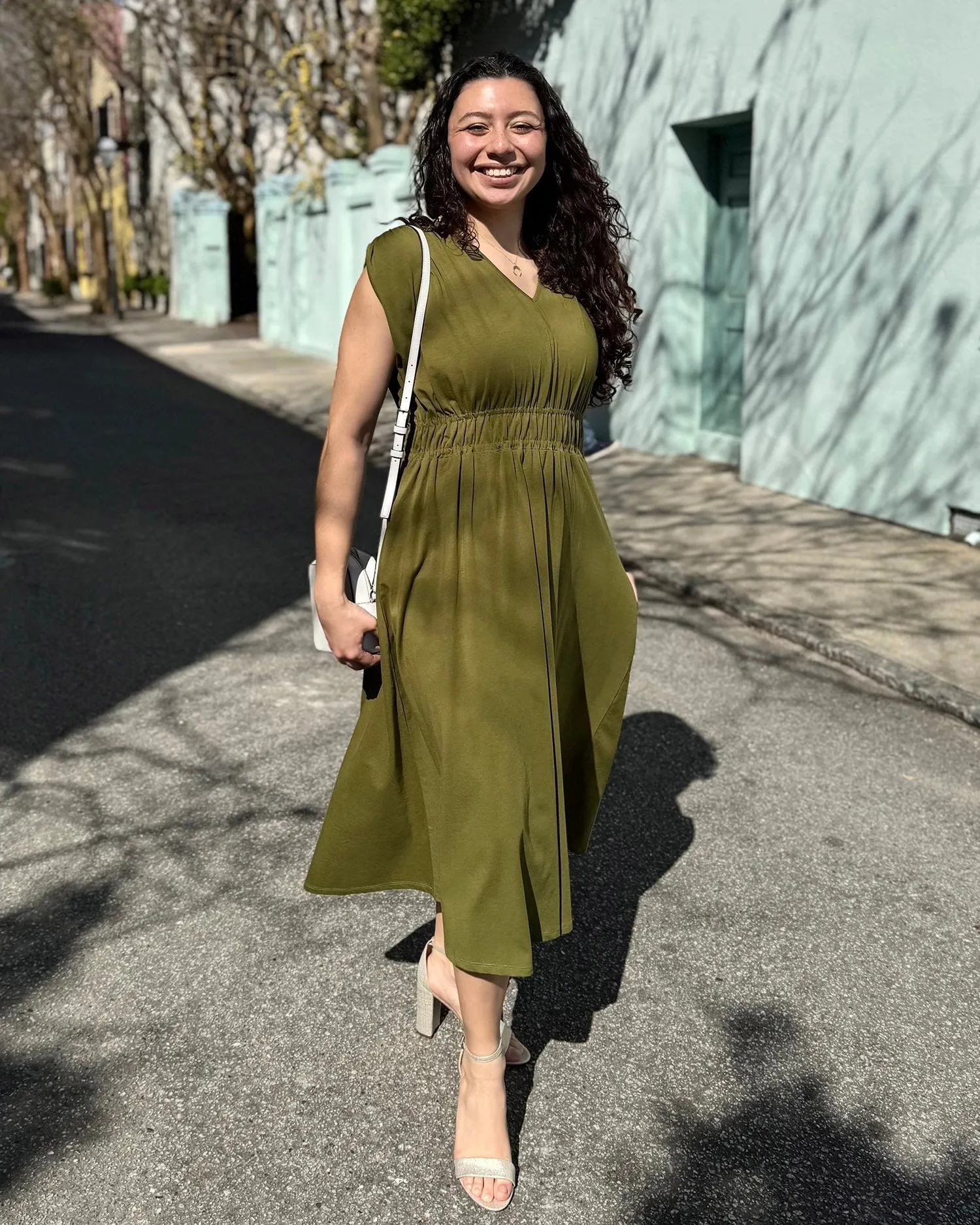 HAMPTON dress in Olive Branch (Backorder, Shipping 5/7/25)