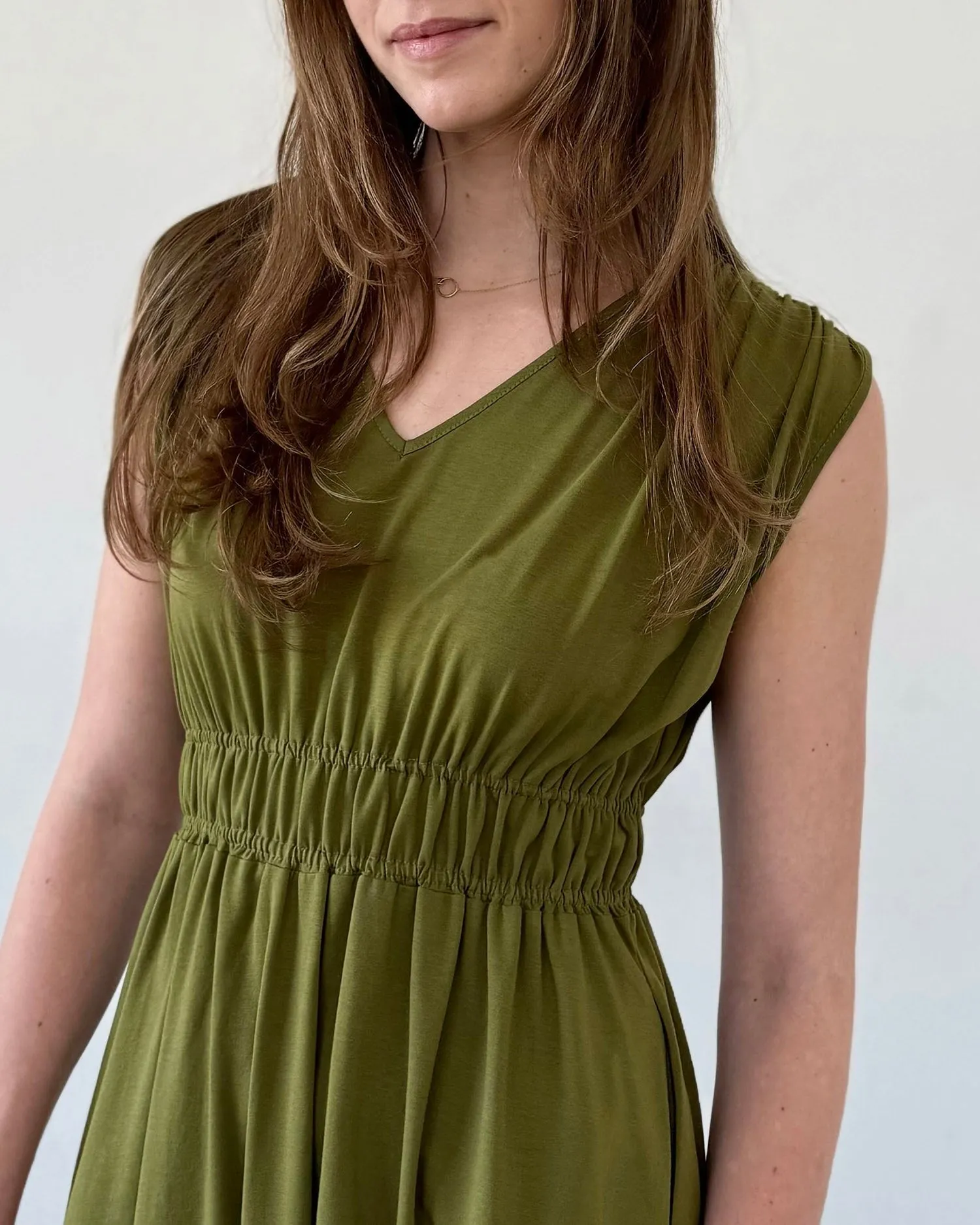 HAMPTON dress in Olive Branch (Backorder, Shipping 5/7/25)