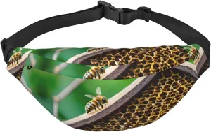 Honey Bees Adjustable Belt Hip Bum Bag Fashion Water Resistant Hiking Waist Bag for Traveling Casual Running Hiking Cycling