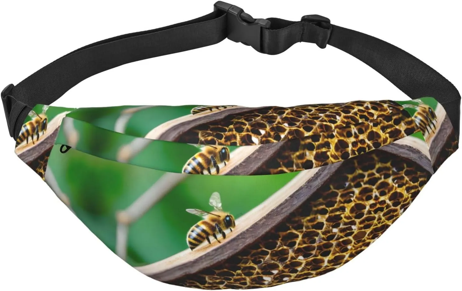 Honey Bees Adjustable Belt Hip Bum Bag Fashion Water Resistant Hiking Waist Bag for Traveling Casual Running Hiking Cycling