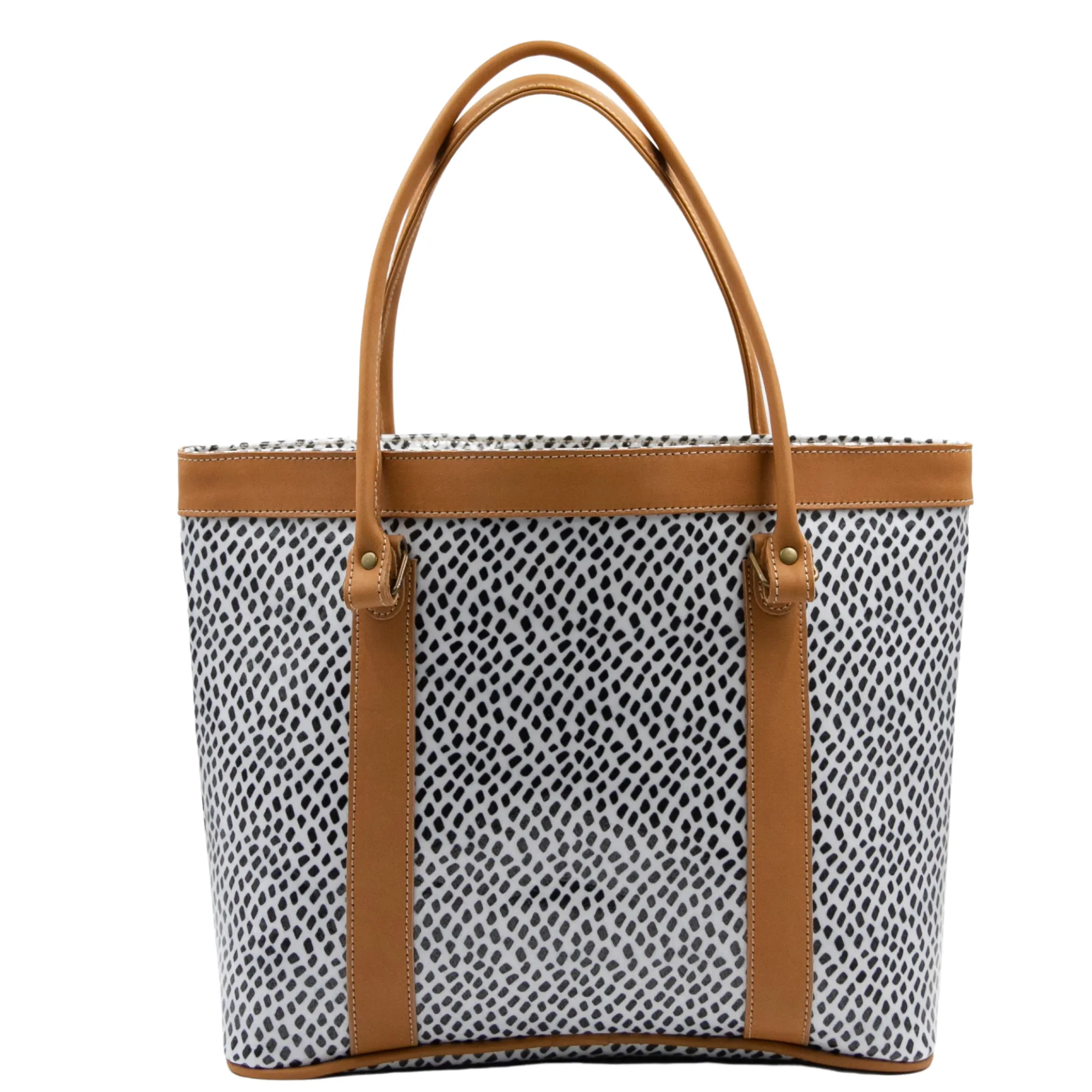 Jozi Tote - Scatter Black on White