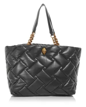 Kensington KURT GEIGER LONDON Soft Quilted Leather Tote Bag in Black