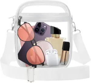 KETIEE Clear Crossbody Bag, Stadium Approved Clear Purse Bag for Concerts Sports Events Festivals