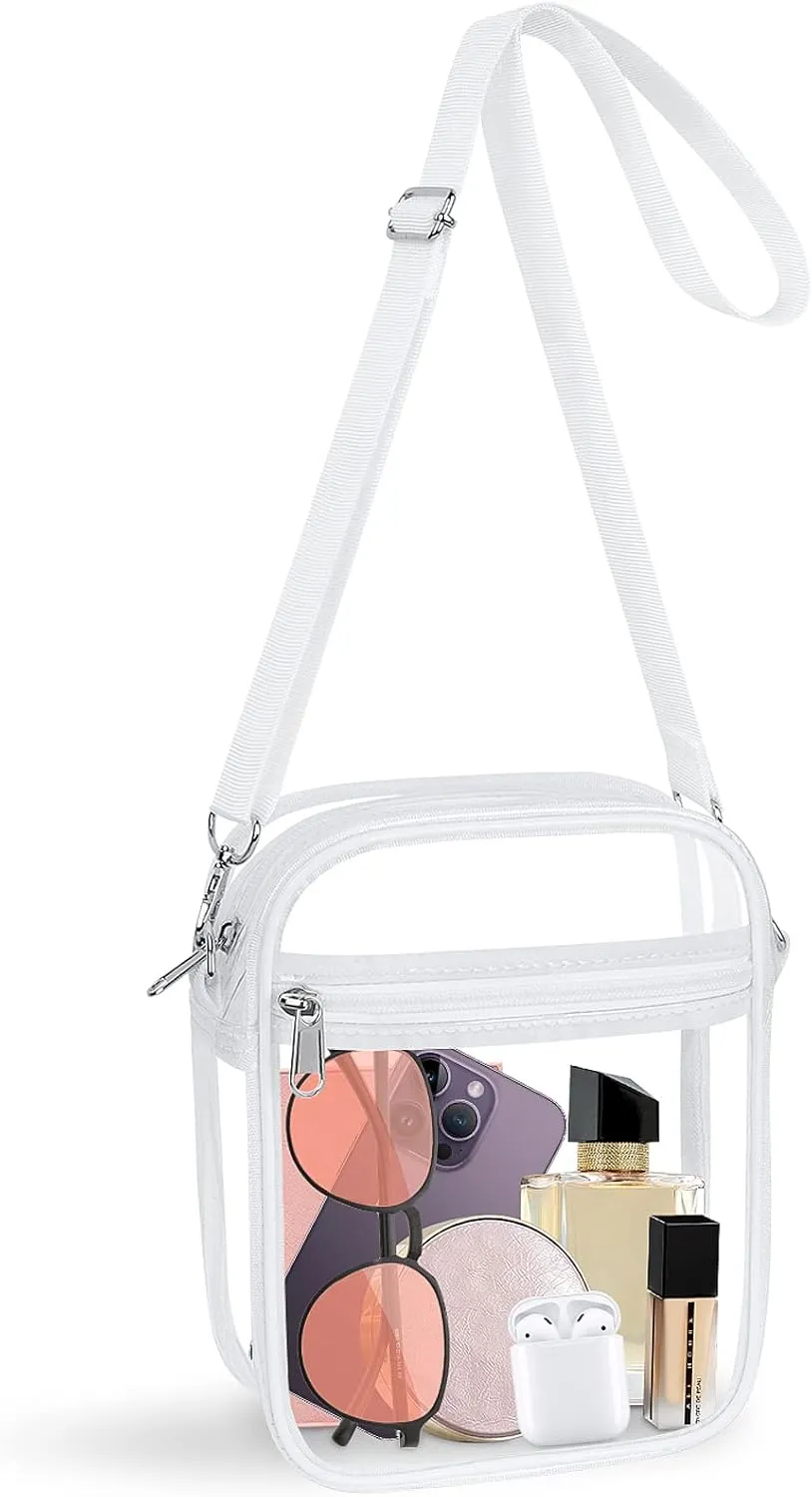 KETIEE Clear Crossbody Bag, Stadium Approved Clear Purse Bag for Concerts Sports Events Festivals