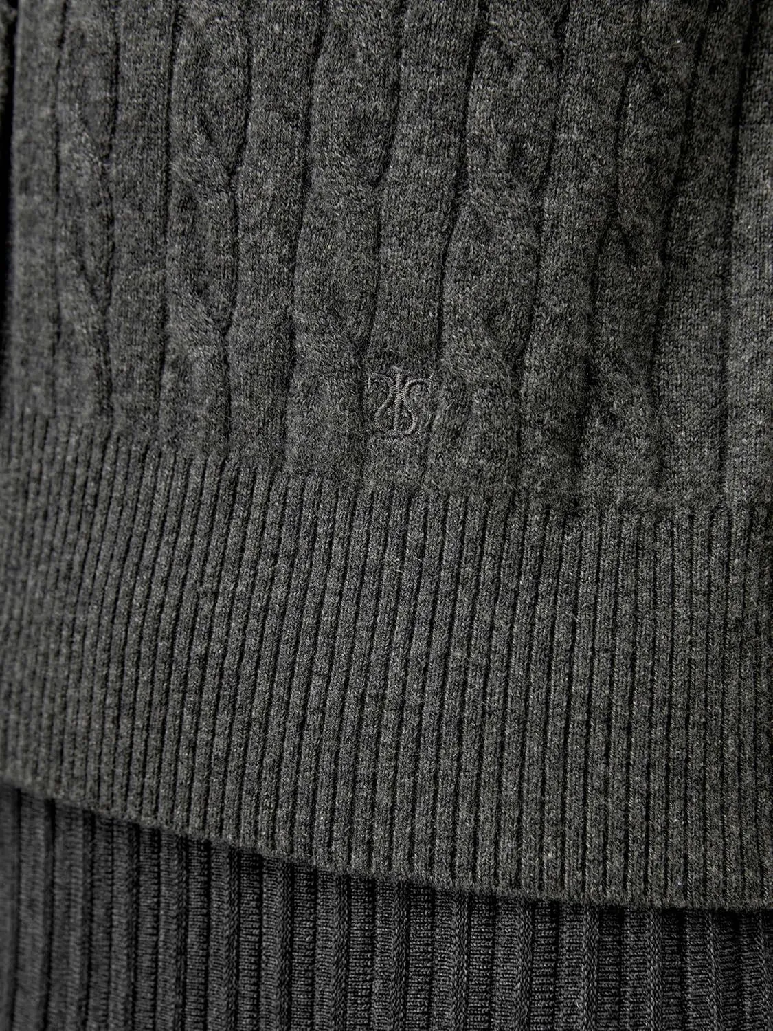 LilySilk 100% Cashmere Crewneck Cardigan Sweater for Women Long Sleeves Cable-Knit Buttoned Placket
