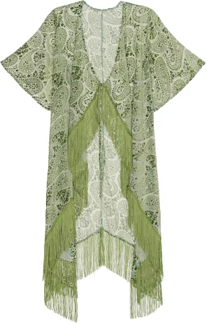Mother's Day Gift, Velvet Kimono Cardigan for Women, Long Burnout Velvet Kimono, Free Size, Mother's Day Shawl