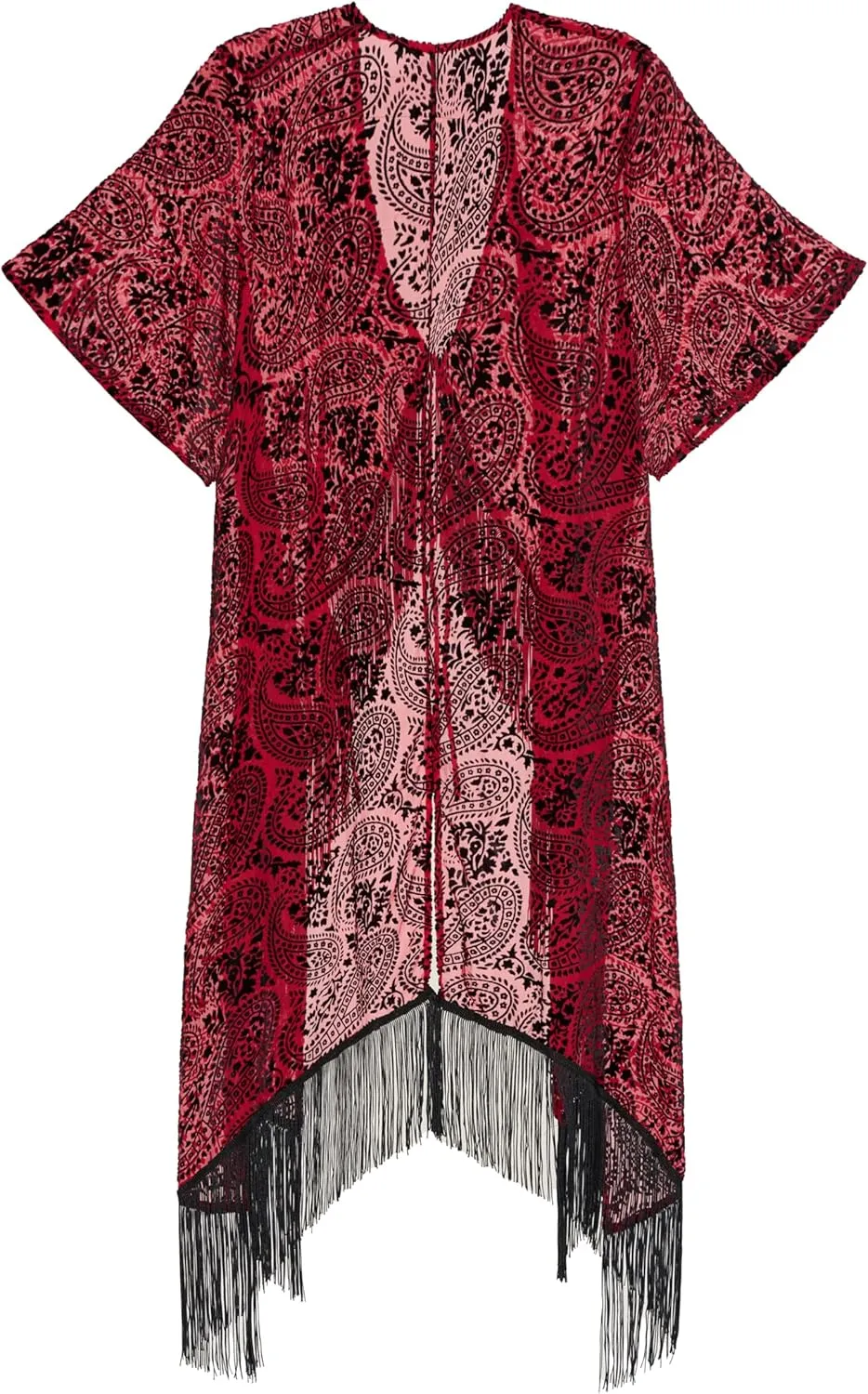 Mother's Day Gift, Velvet Kimono Cardigan for Women, Long Burnout Velvet Kimono, Free Size, Mother's Day Shawl