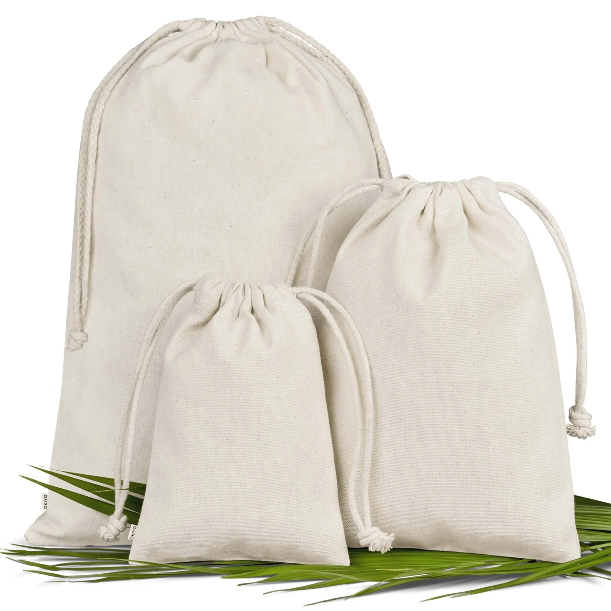 Okiyo Chikara Cotton Drawstring Pouch - 220gsm