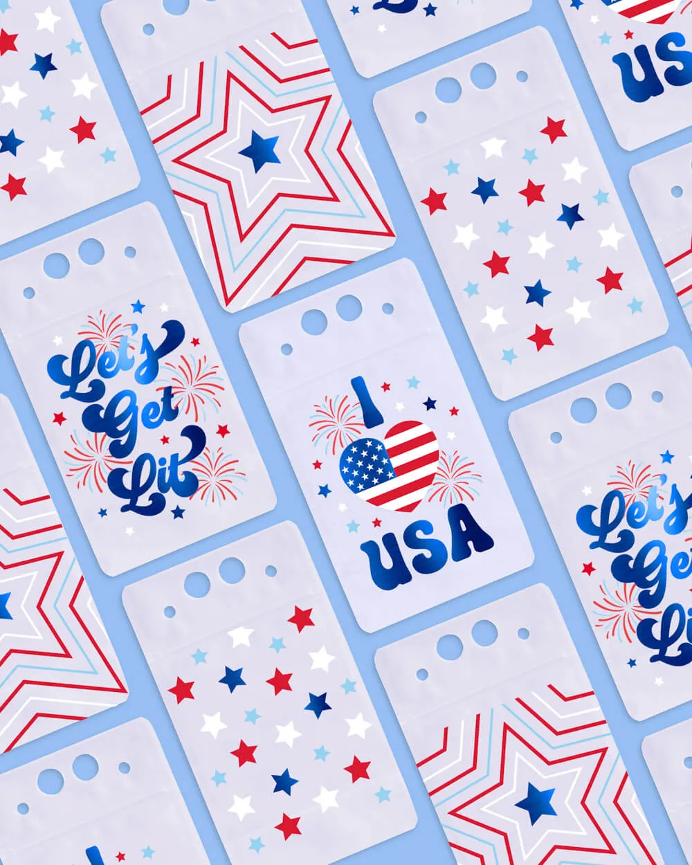 Party In The USA Sippers - 16 pouches   straws