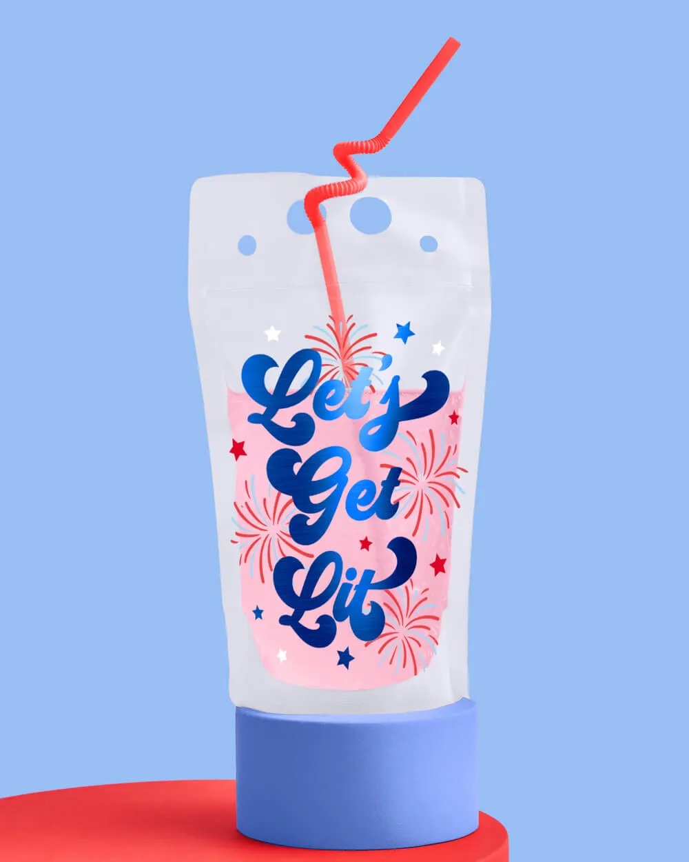 Party In The USA Sippers - 16 pouches   straws