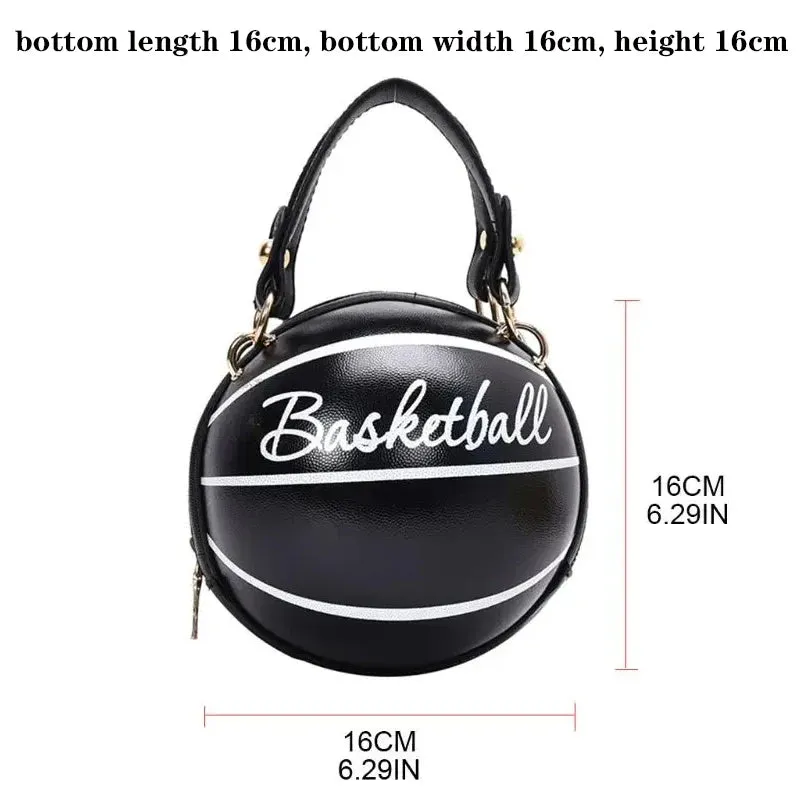 PU Leather Chain Basketball Bag
