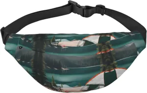 Serenity Lake Camping Adjustable Belt Hip Bum Bag Fashion Water Resistant Hiking Waist Bag for Traveling Casual Running Hiking Cycling