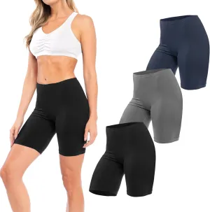 Sexy Basics Womens Ultra Soft Yoga Bike Short | Stretch Boxer Briefs | Multi Packs