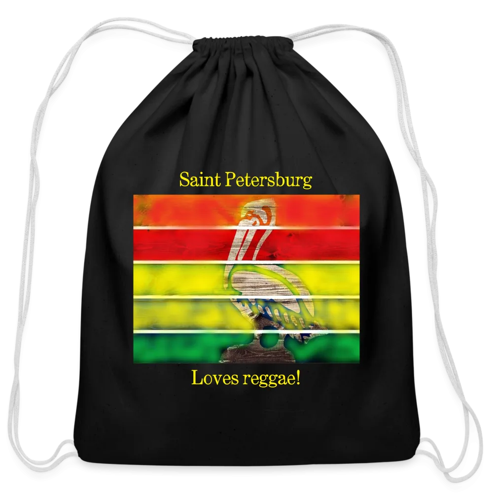 St Pete Loves Reggae Cotton Drawstring Bag