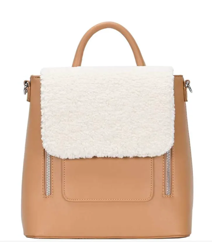 Textured Fur Backpack