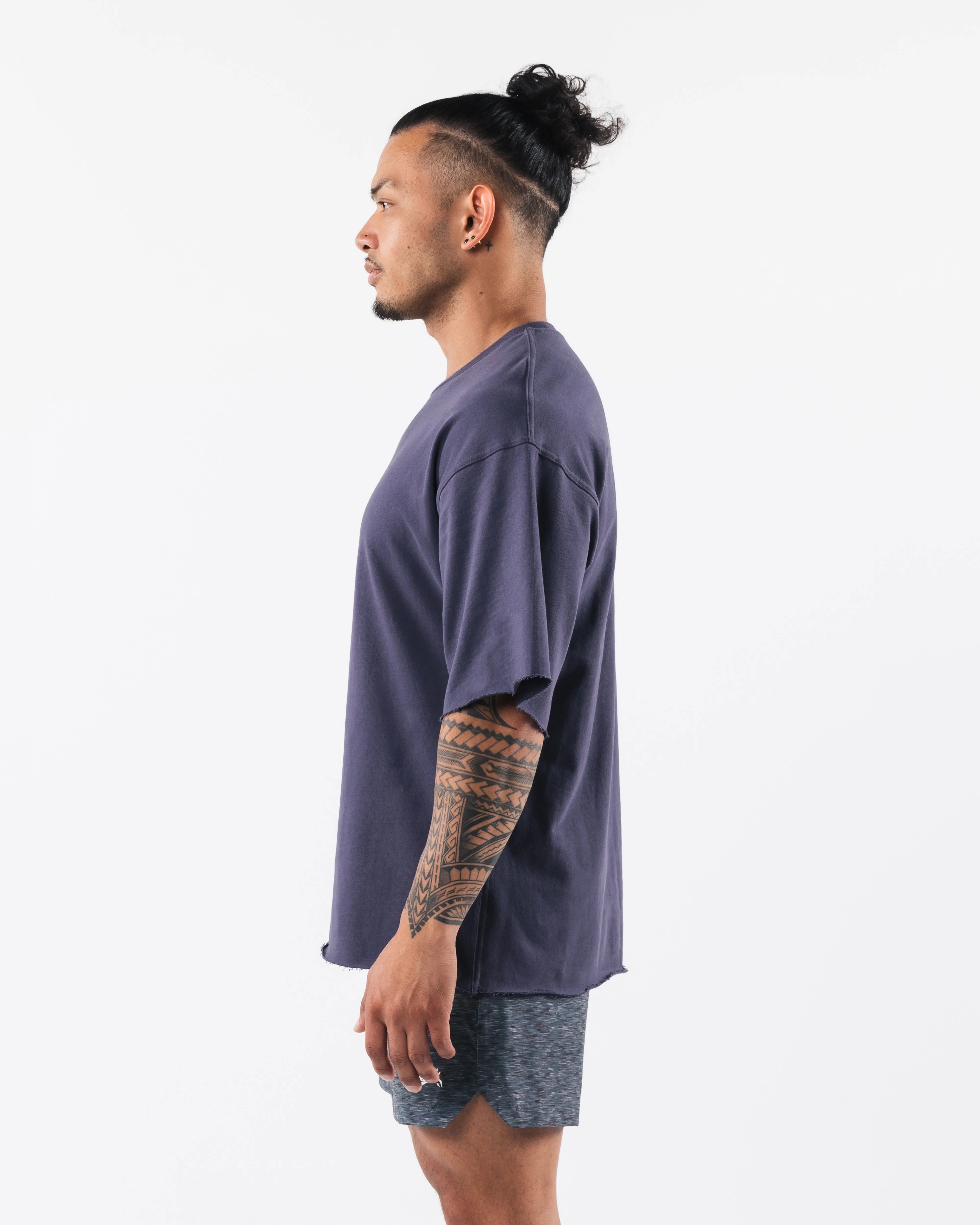 Three Pillar Terry Tee - Muted Purple
