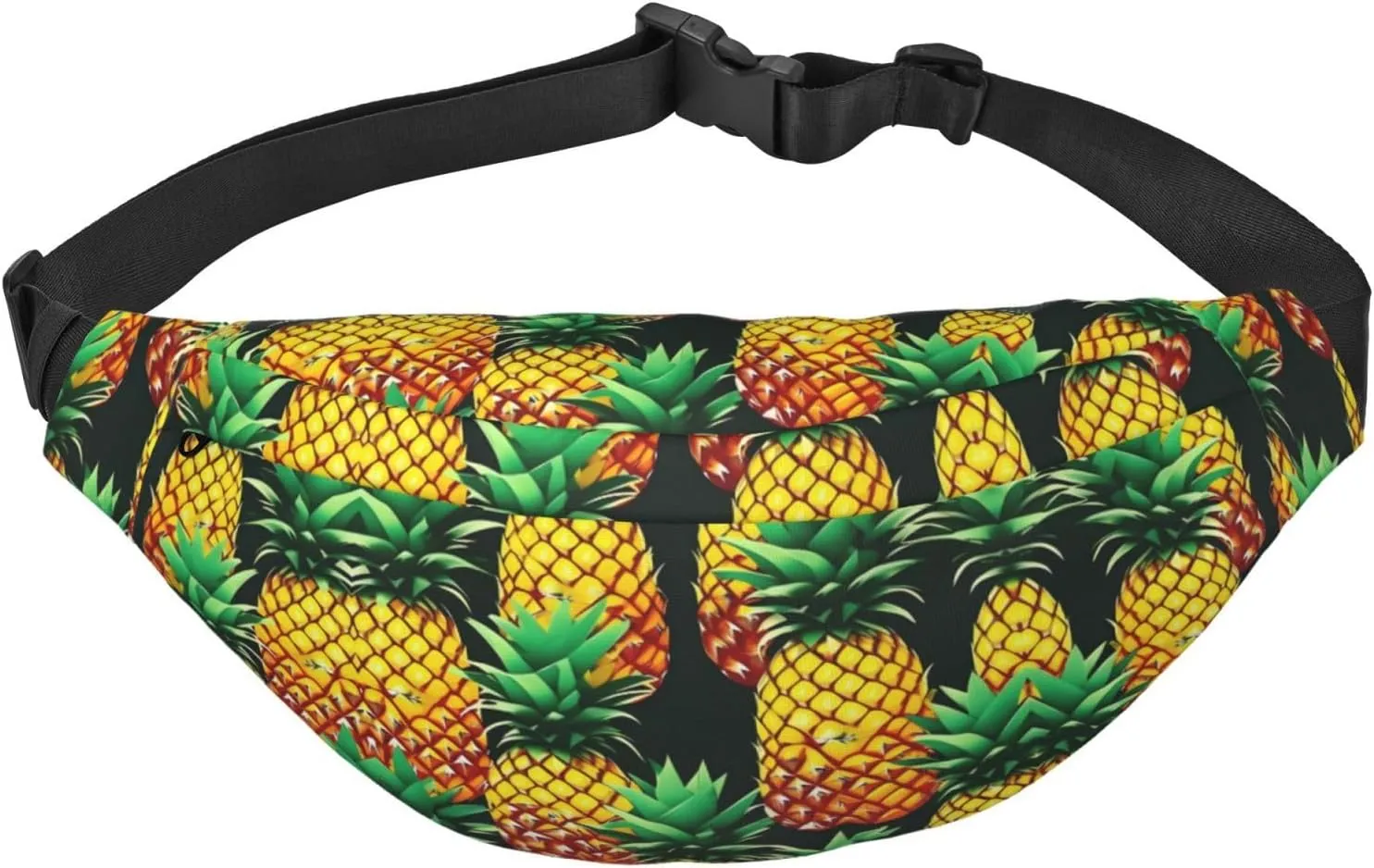 Tropical Fruit Pineapples Adjustable Belt Hip Bum Bag Fashion Water Resistant Hiking Waist Bag for Traveling Casual Running Hiking Cycling