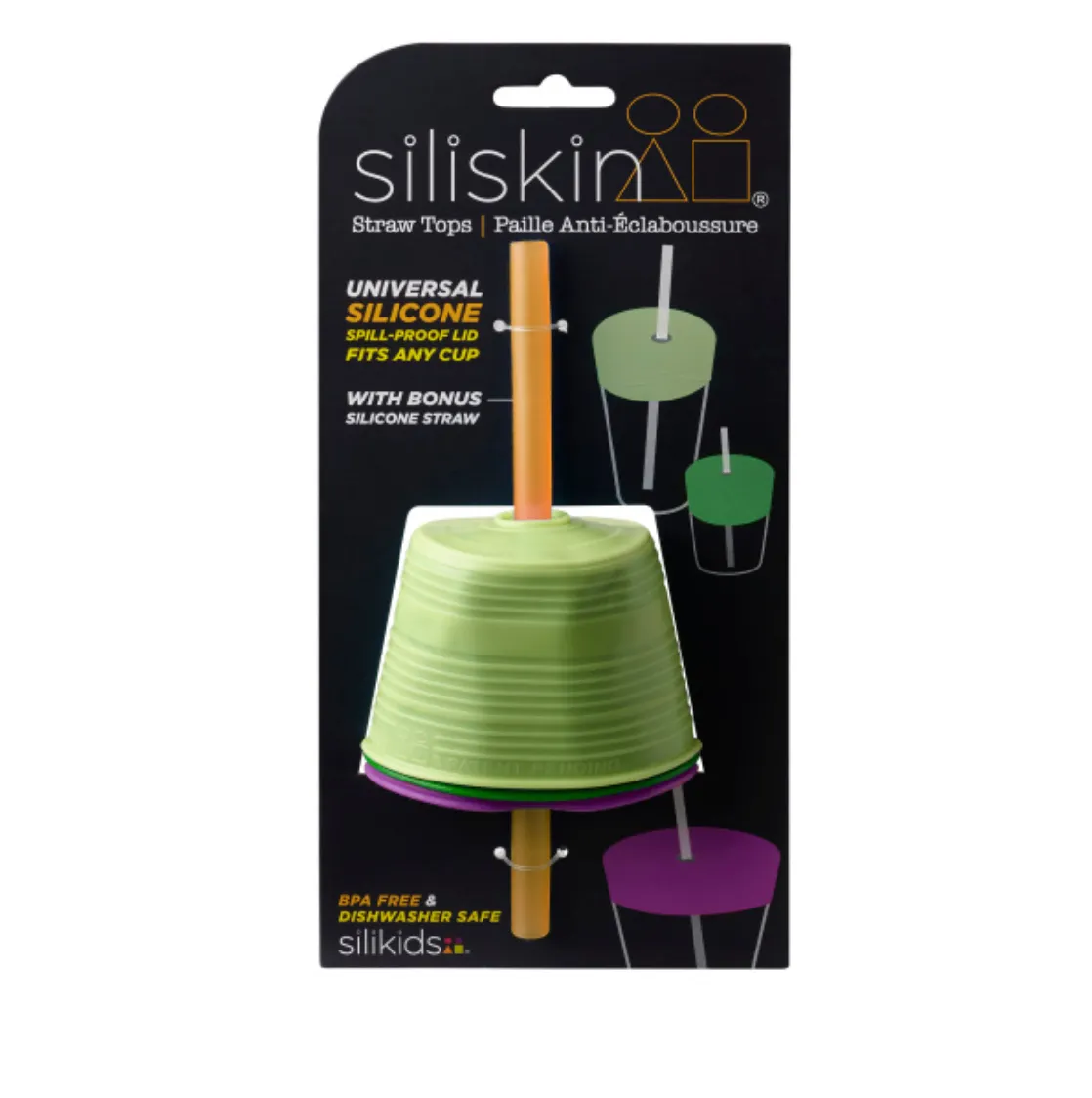 Universal Straw Tops - Lime   Green   Purple by GoSili