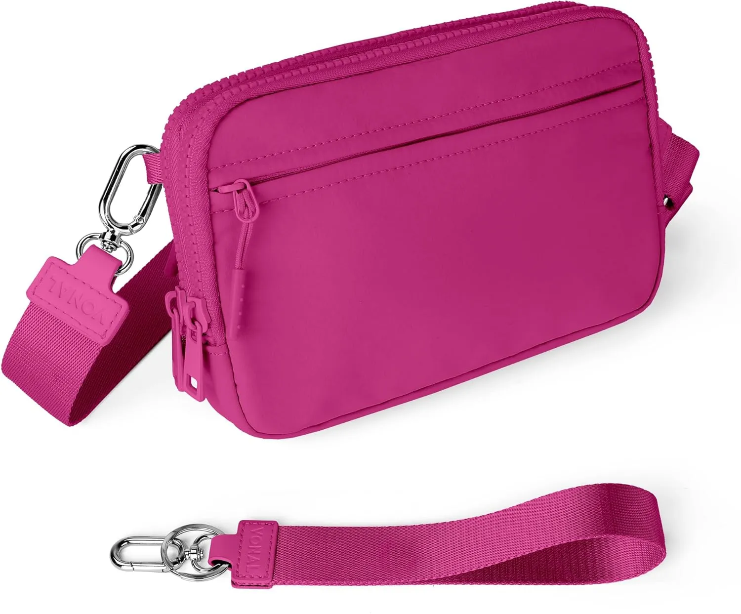 VONAL Wristlet Wallets for Women, RFID Wristlet Purse Built in Wallet, Small Nylon Crossbody Bags, Credit Card Holder