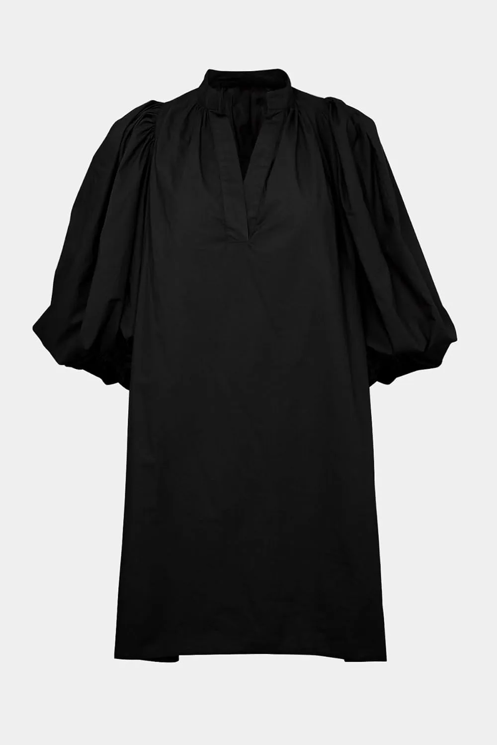 Women Babydoll Mini Dress Summer Casual Cotton V Neck Puff Lantern Sleeve Loose A Line Cute Dress